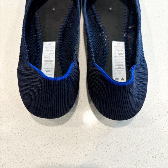 Rothy’s The Point Maritime Lattice Knit Flats Size 7 - Picture 5 of 6